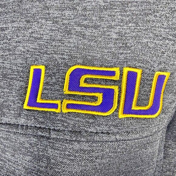 LSU TIGERS Colosseum Athletics Heathered Gray Full-Zip Jacket Size‎ M - Picture 3 of 8